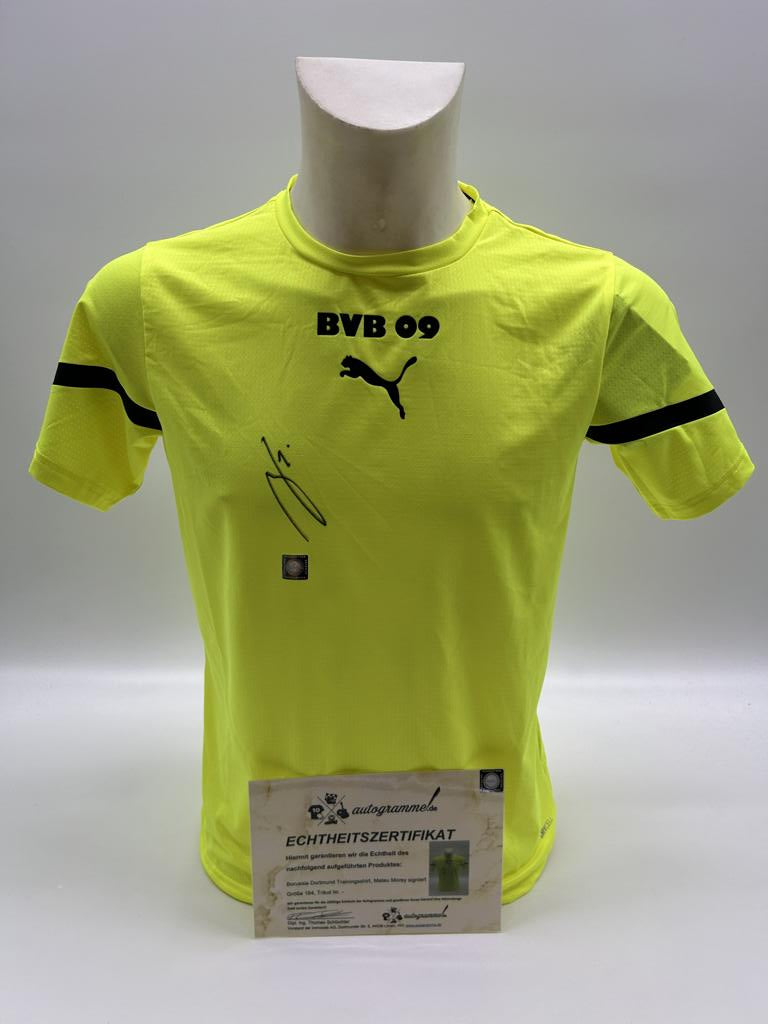 Borussia Dortmund Trainingsshirt Mateu Morey signiert BVB Autogramm Puma 164