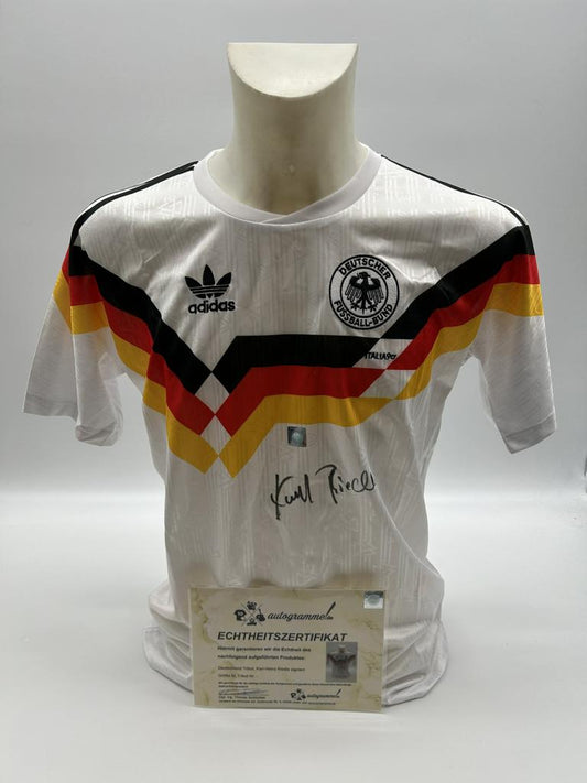 Deutschland Repro Trikot WM 1990 Karl-Heinz Riedle signiert DFB Neu Adidas M