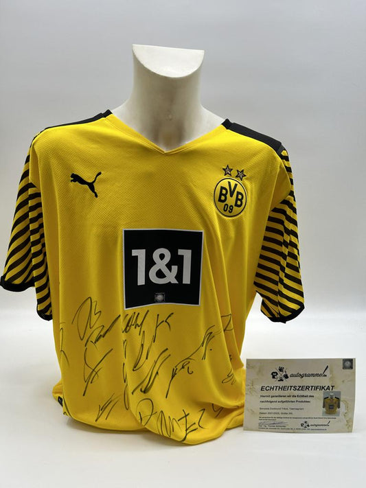 BVB Trikot 2021/2022 Teamsigniert Borussia Dortmund COA Neu Puma 3XL