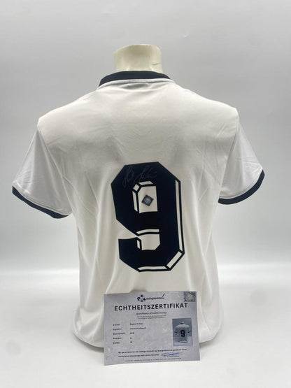 DFB Trikot Horst Hrubesch signiert COA Deutschland Autogramm M