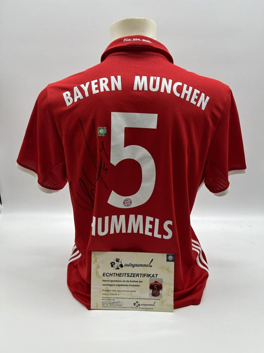 Bayern München Trikot Mats Hummels signiert Adidas COA Autogramm L