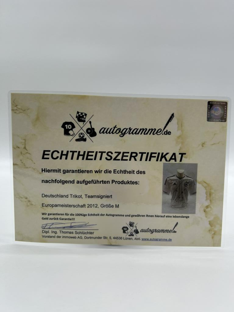 Germany jersey EM 2012 Team signed DFB Football Autogram COA adidas M
