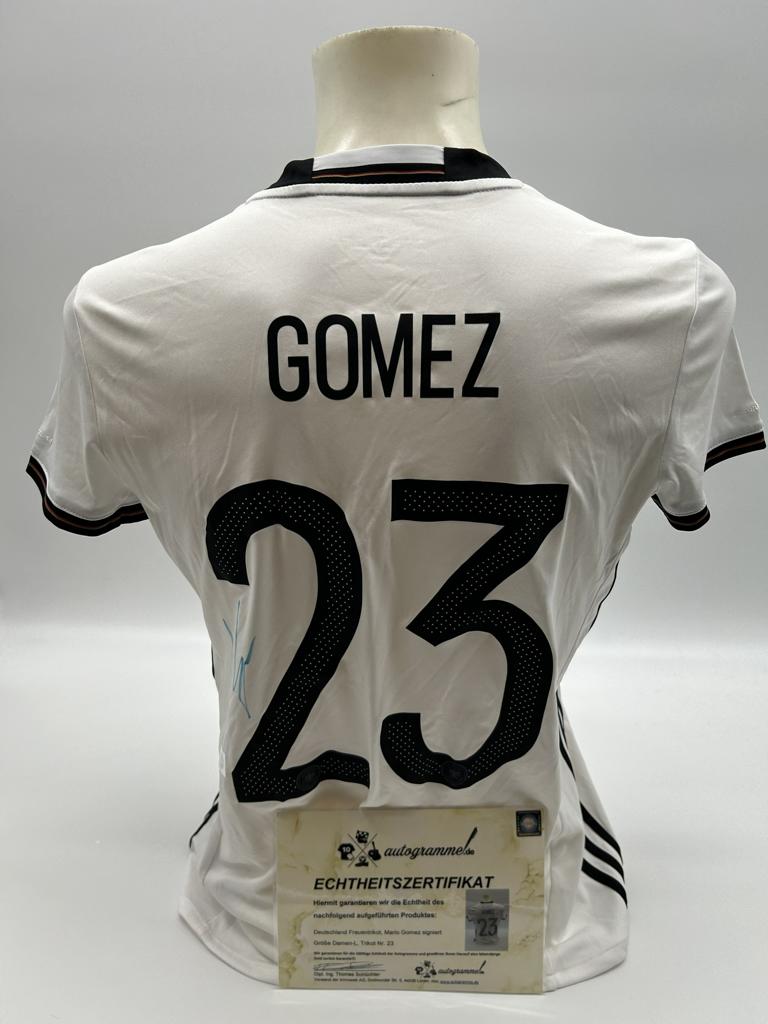 Deutschland DFB Frauentrikot Mario Gomez signiert Autogramme Adidas L