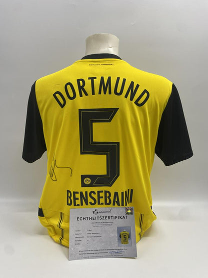 Borussia Dortmund jersey signed by Ramy Bensebaini, Puma COA, autographed, size L