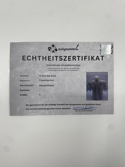 Germany Jersey Euro 2012 Team Signed DFB Adidas L