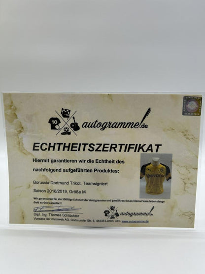 BVB Trikot 2018/2019 Teamsigniert Borussia Dortmund COA Neu Puma M
