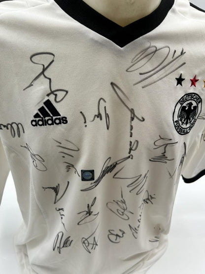 Deutschland Trikot WM 2002 Teamsigniert DFB Fußball Autogramm COA Adidas L