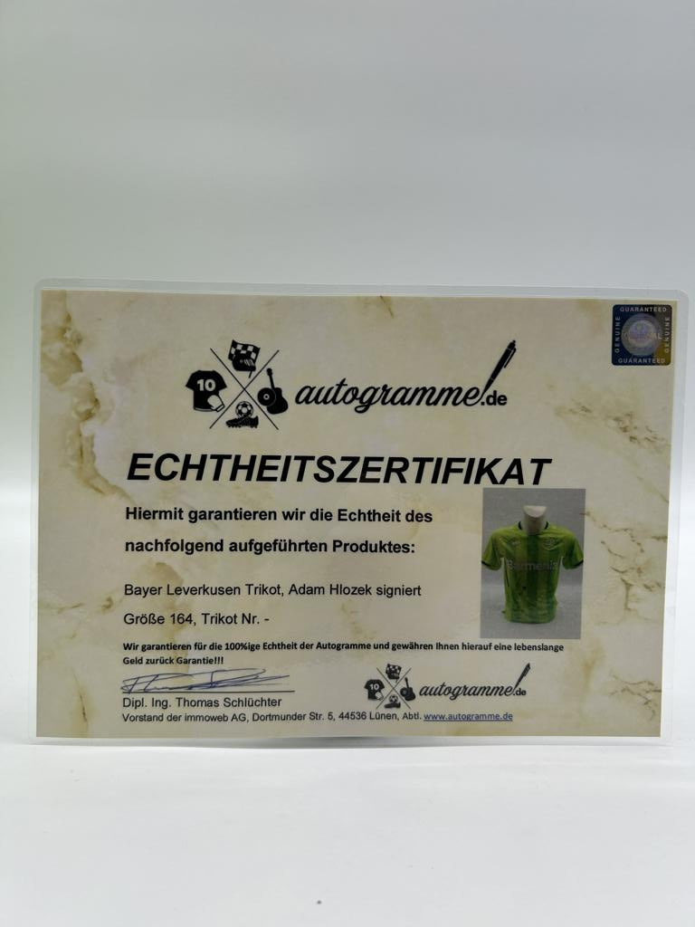 Bayer Leverkusen jersey Adam Hlozek signed autograph bundesliga new 164