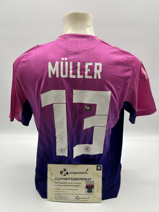 DFB Trikot Authentic Version Thomas Müller signiert Autogramm Adidas L