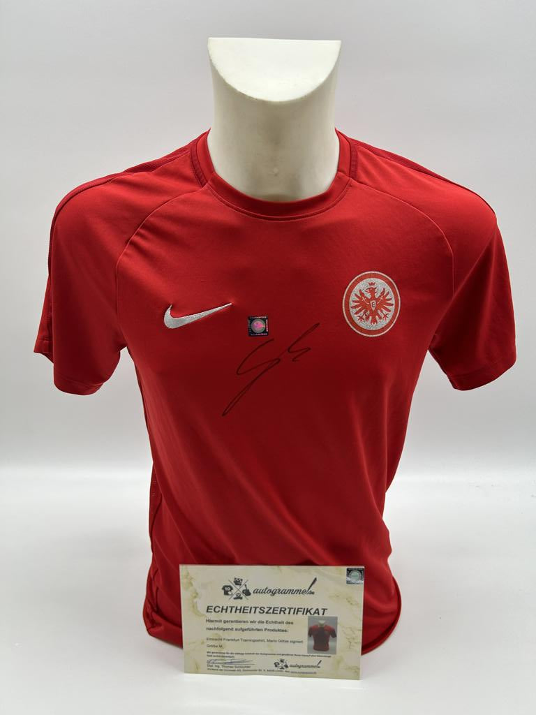 Eintracht Frankfurt Trainingsshirt Mario Götze signiert Autogramm COA Nike M