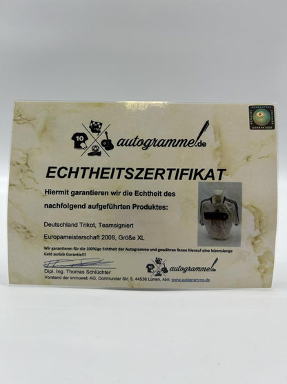 Germany jersey em 2008 team signed DFB football autograph autograph COA adidas XL