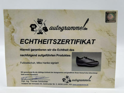 Football shoe Mike Hanke signed football Hannover 96 Borussia Mönchengladbach