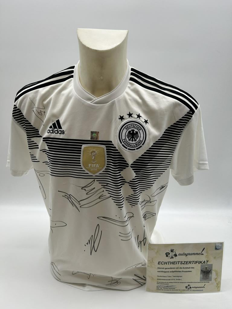 Deutschland Trikot WM 2018 Teamsigniert DFB Fußball Autogramm COA Adidas L