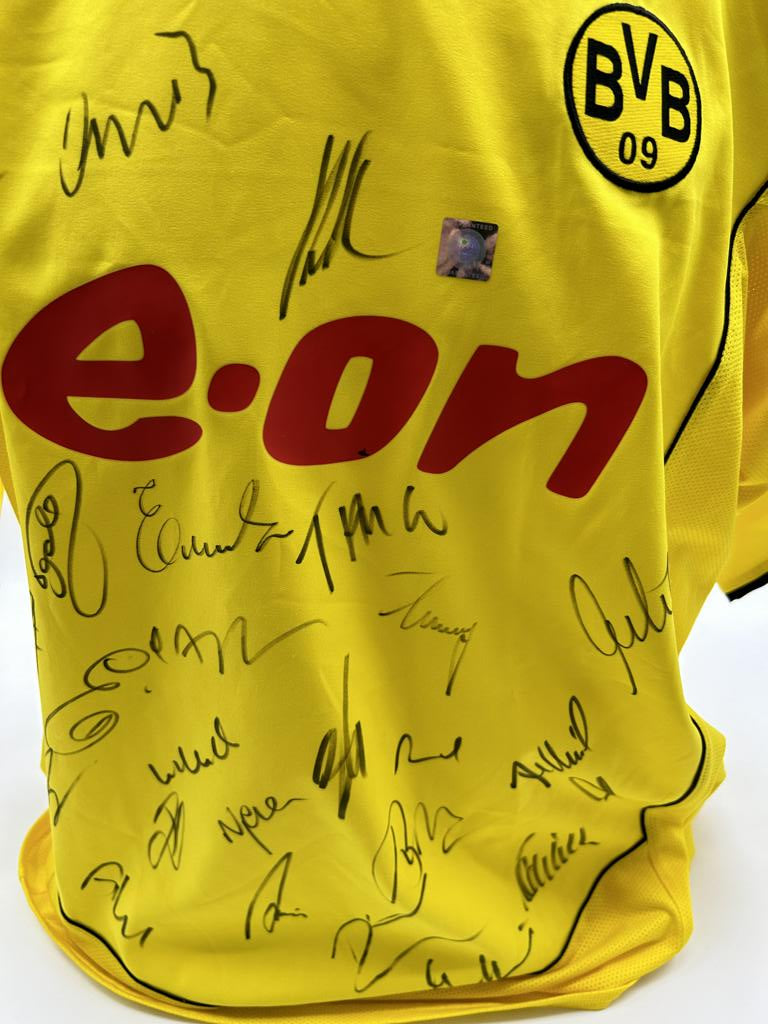 BVB Trikot 2004/2005 Teamsigniert Borussia Dortmund COA Nike XL