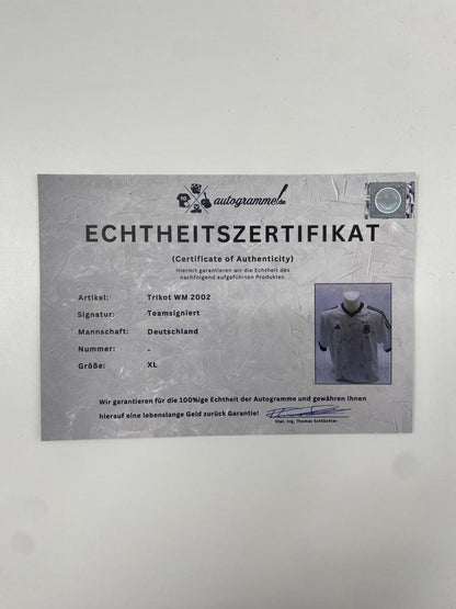 Germany Jersey World Cup 2002 Team Signed DFB Adidas XL