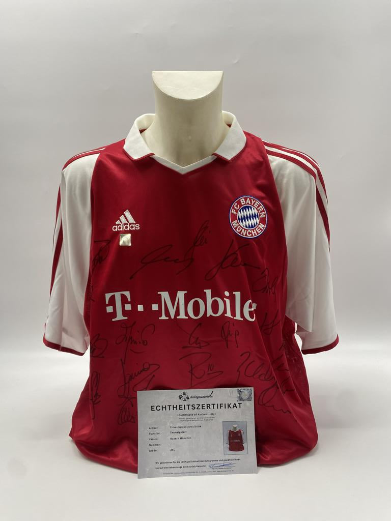 Bayern München Trikot 2003/2004 Teamsigniert Autogramm COA Adidas 2XL