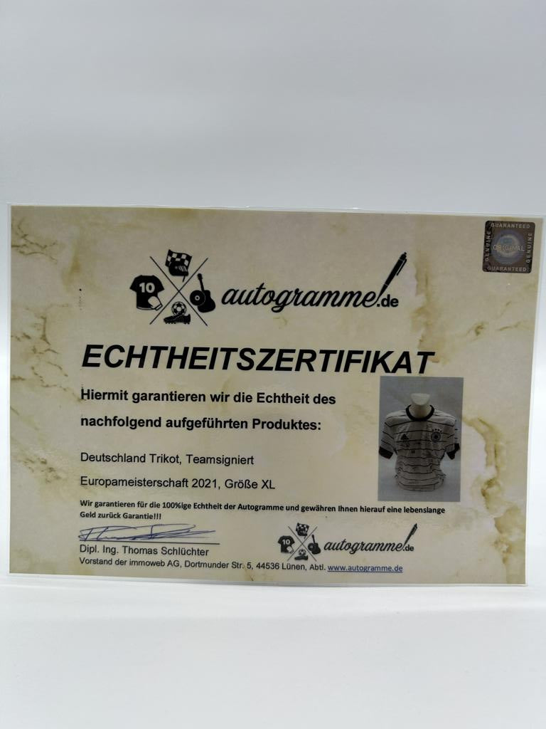 Germany jersey em 2021 team signed DFB football coa autograph adidas l