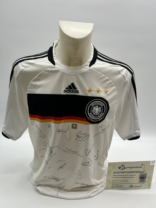 Deutschland Trikot EM 2008 Teamsigniert DFB Fußball Autogramm COA Adidas L