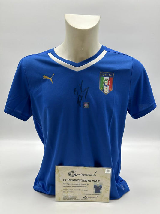 Italy women's jersey Leonardo Bonucci signed COA autograph Puma XL