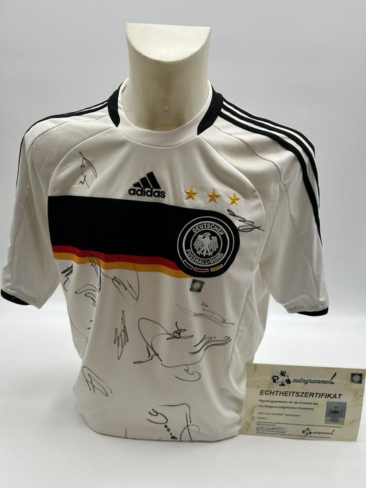 Deutschland Trikot EM 2008 Teamsigniert DFB Fußball Autogramm COA Adidas L