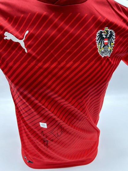 Austria jersey Toni Polster signed PUMA COA autograph new 164