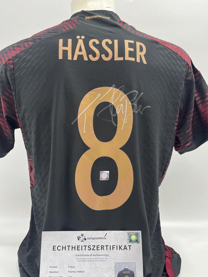 DFB jersey Thomas Häßler signed Adidas COA Germany Autograph M