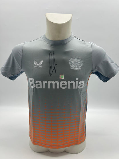 Bayer Leverkusen Trainingsshirt Robert Andrich signiert Autogramm COA Castore 158
