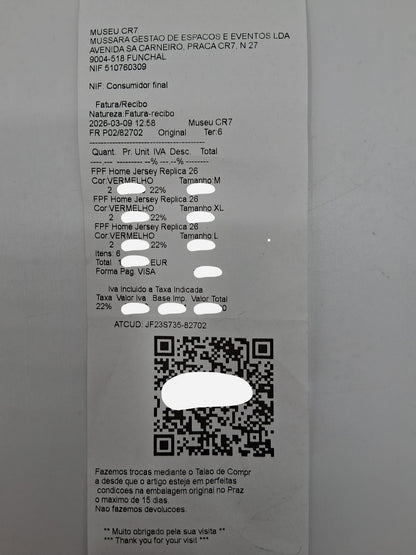 Portugal Trikot Cristiano Ronaldo signiert Autogramm COA Fußball 2026 Rot L