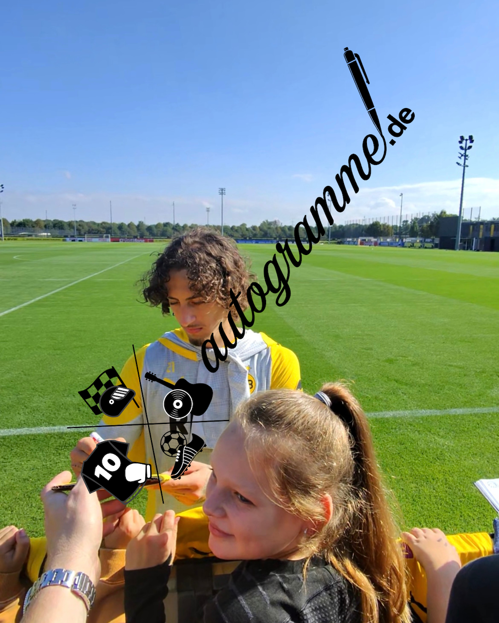 Captain's armband signed by Fabio Silva in a Borussia Dortmund autograph COA frame