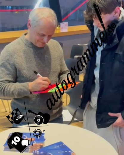 Kapitänsbinde Olaf Thon signiert im Rahmen Schalke 04 COA