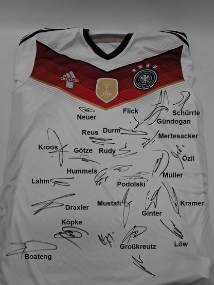 Deutschland Trikot WM 2014 Teamsigniert Autogramm DFB Weltmeister Adidas XL