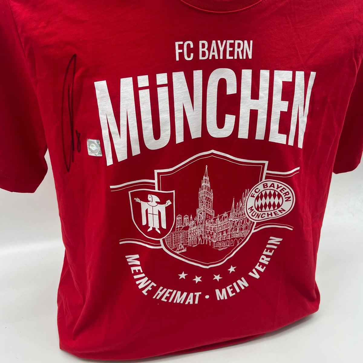 Bayern München T-Shirt Tom Bischof signiert Autogramme FCB XL