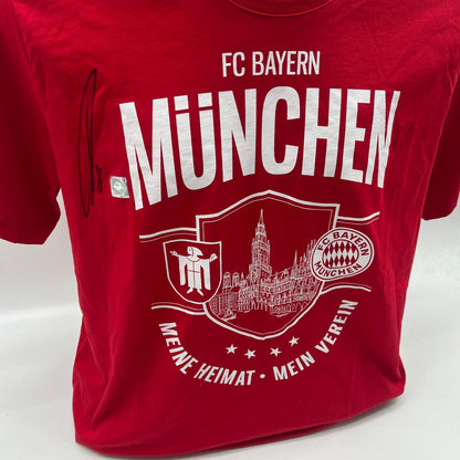 Bayern München T-Shirt Tom Bischof signiert Autogramme FCB XL