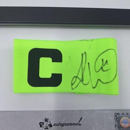 Kapitänsbinde Alexandre Lacazette signiert im Rahmen FC Arsenal Autogramm COA