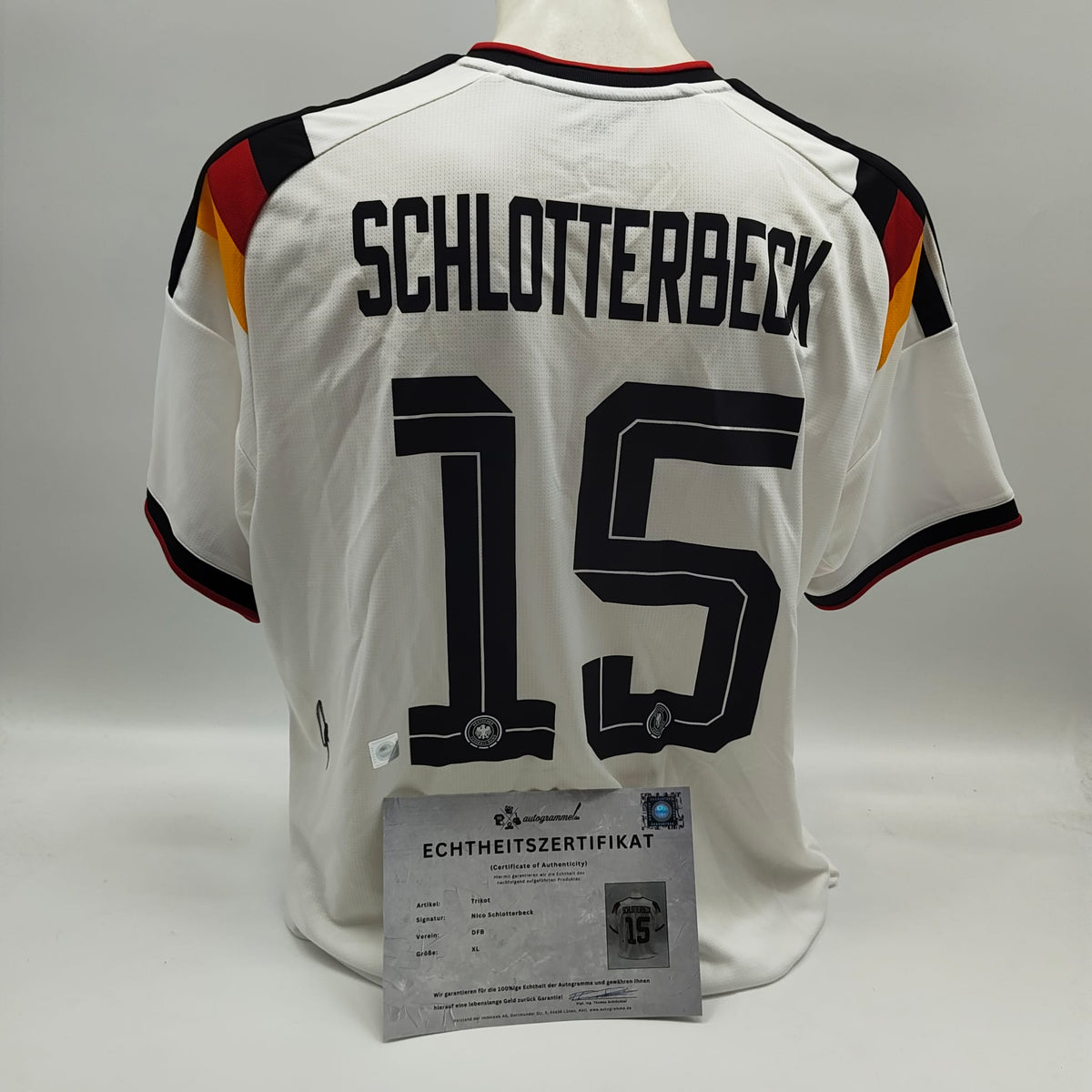 DFB Trikot WM 2026 Nico Schlotterbeck signiert Autogramme Adidas COA neu XL