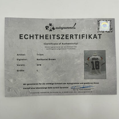 DFB Trikot WM 2026 Nathaniel Brown signiert Adidas COA neu L