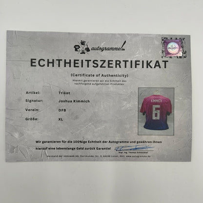 DFB Trikot EM 2024 Joshua Kimmich signiert Adidas Autogramm XL