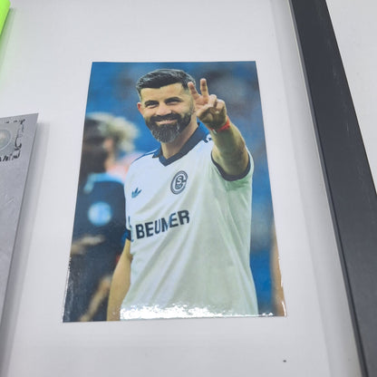 Kapitänsbinde Miron Muslic signiert im Rahmen Schalke 04 COA grün