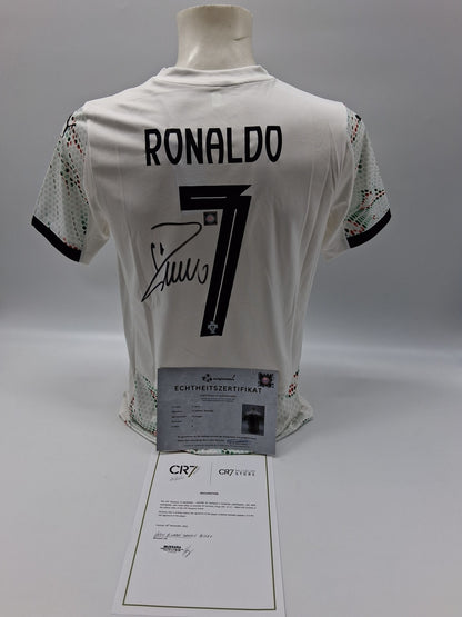 Portugal Trikot Cristiano Ronaldo signiert Autogramm Fußball COA S
