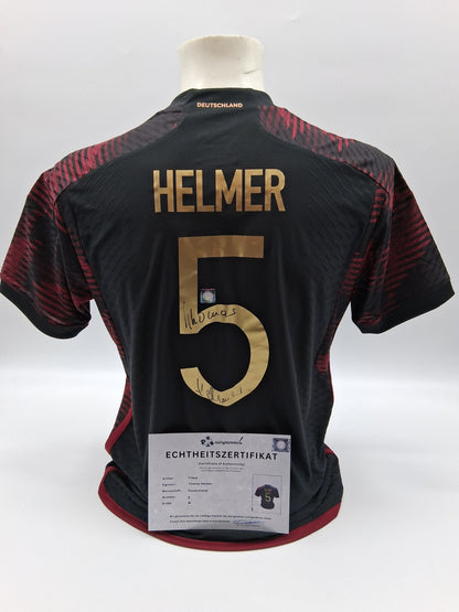 DFB Trikot Thomas Helmer signiert Deutschland DFB Autogramm adidas M