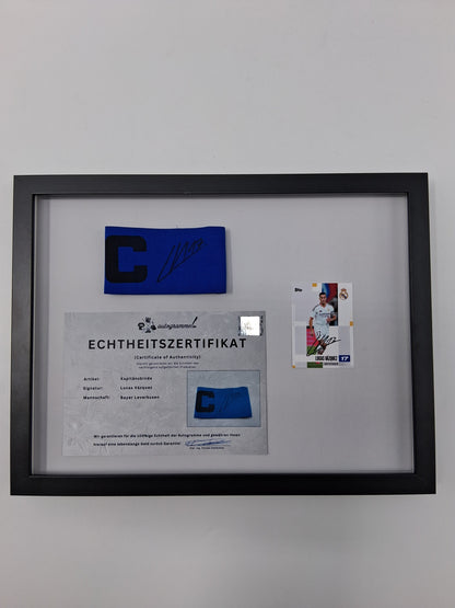 Kapitänsbinde Lucas Vázquez signiert im Rahmen Real Madrid COA Autogramm