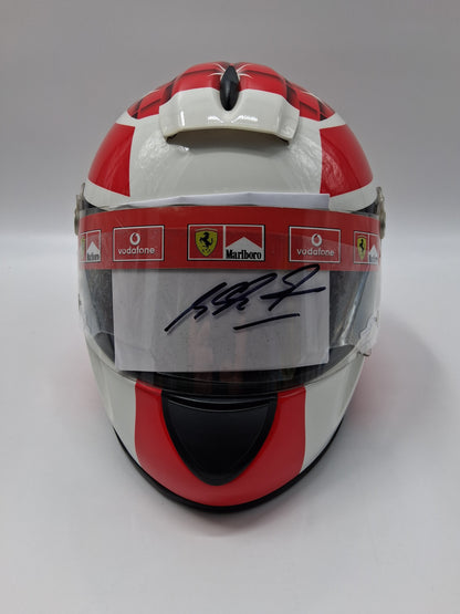 Michael Schumacher Formel 1 Replica Helm signiert in Vitrine Autogramm COA 1:1