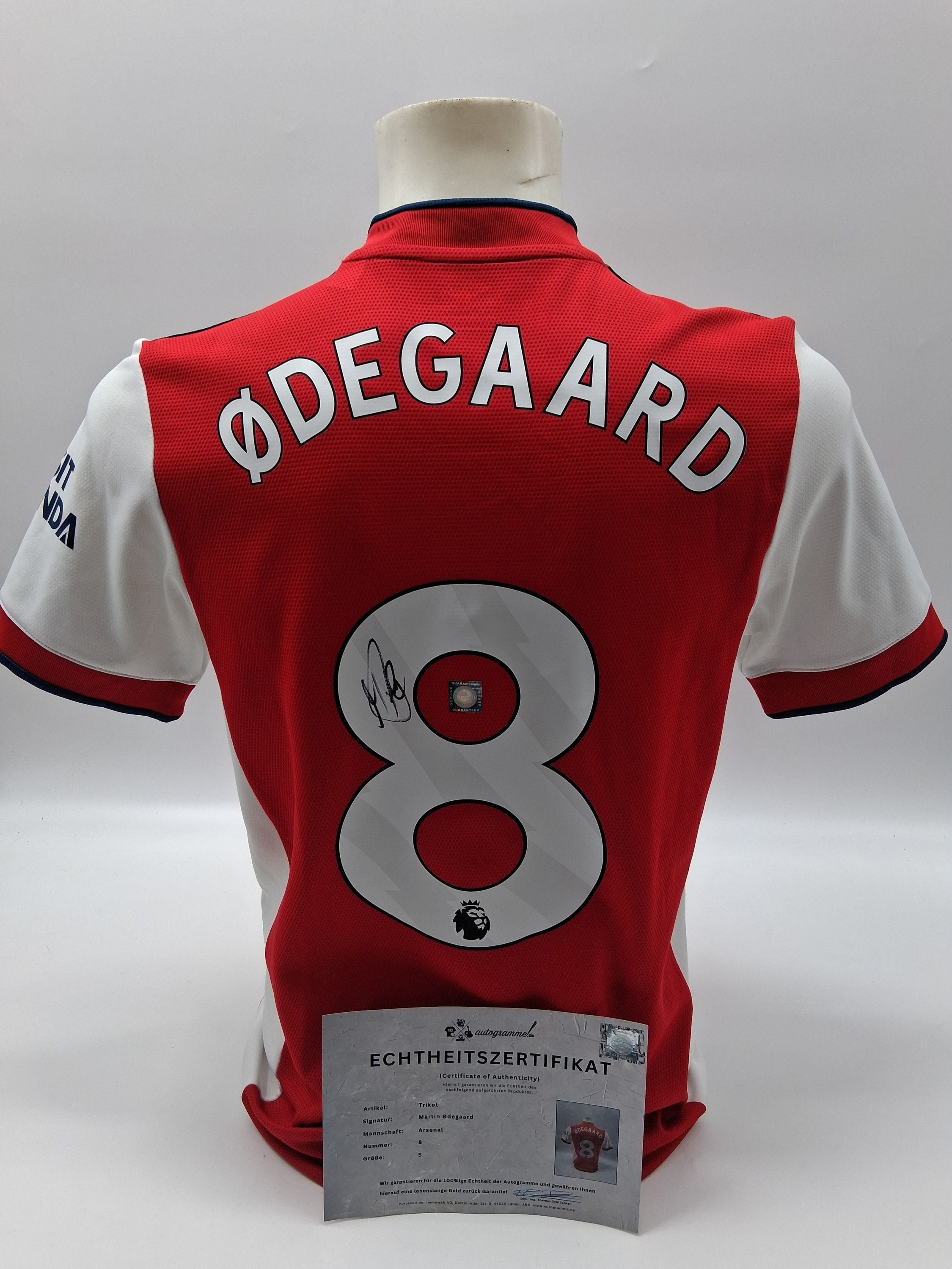 Arsenal London Trikot Martin Odegaard signiert Autogramm Adidas Neu S