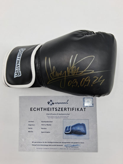 Boxhandschuh Henry Maske signiert Unterschrift Autogramm Boxen COA
