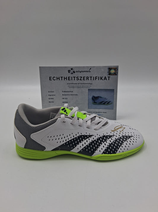 Fußballschuh Benjamin Henrichs signiert Autogramm Bundesliga Adidas 38 2/3