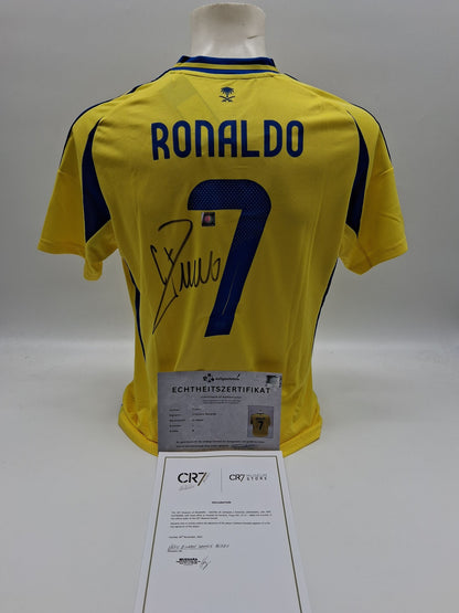 Al Nassr FC Trikot Cristiano Ronaldo signiert Autogramm COA Fußball M