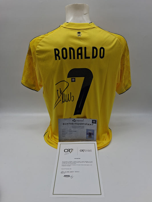 Al Nassr FC Trikot 25/26 Cristiano Ronaldo signiert Autogramm Fußball COA L