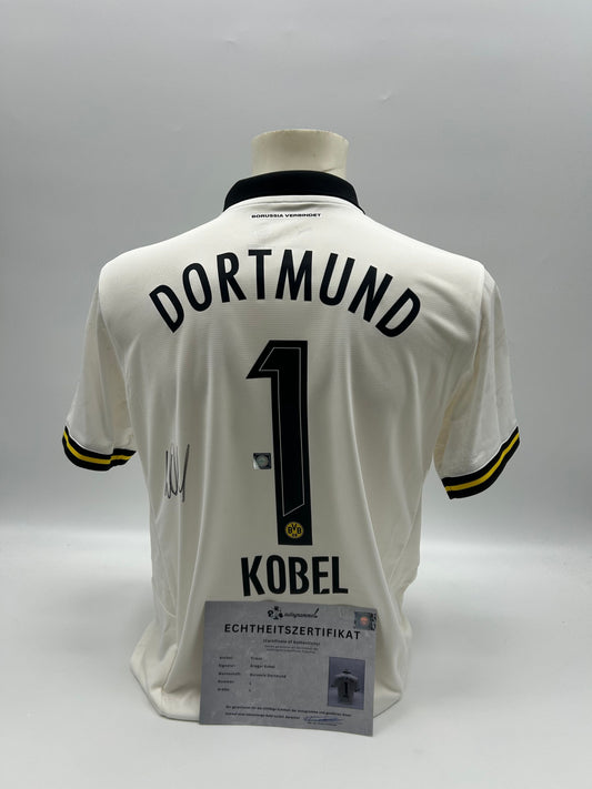 Borussia Dortmund Trikot signiert Gregor Kobel  Autogramm BVB Puma L