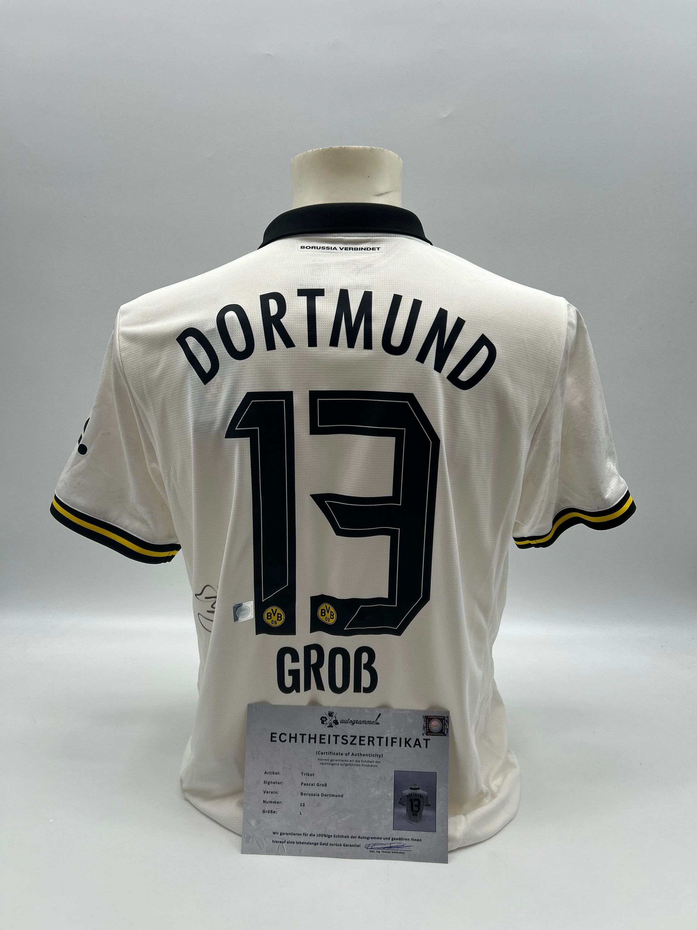 Borussia Dortmund Trikot Pascal Groß signiert Autogramm Puma  L