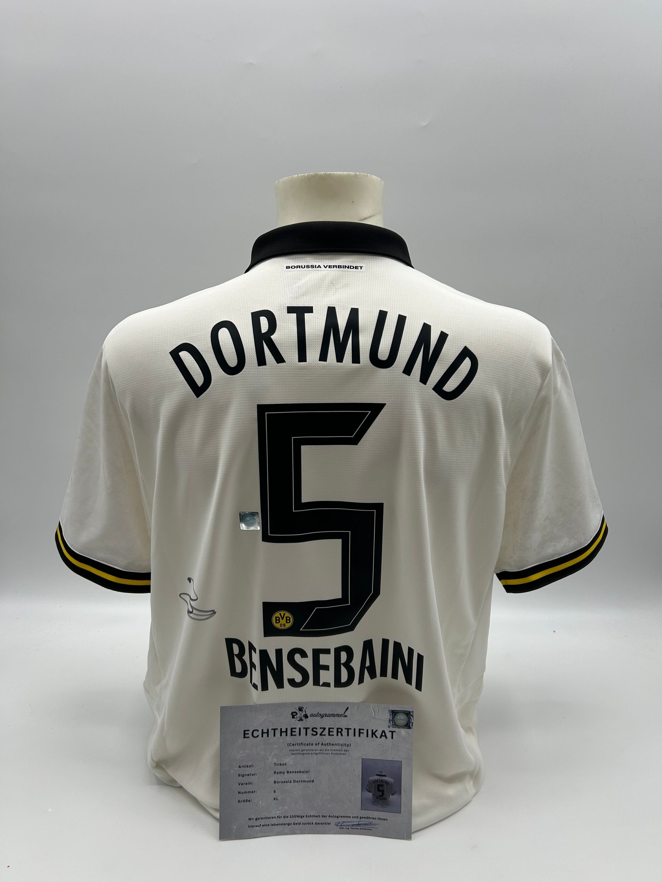 Borussia Dortmund Trikot Ramy Bensebaini signiert Autogramm BVB Puma XL